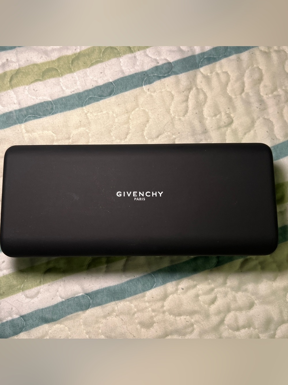 Givenchy Matte Black Sunglasses Case with White Logo